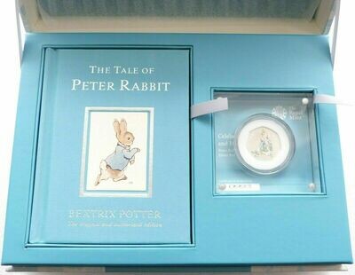 2018 Peter Rabbit Deluxe 50p Silver Proof Coin Box Coa