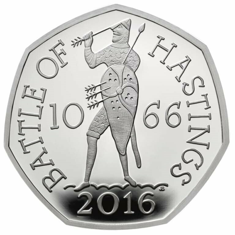 2019 Battle of Hastings 50p Silver Proof Coin - 2016