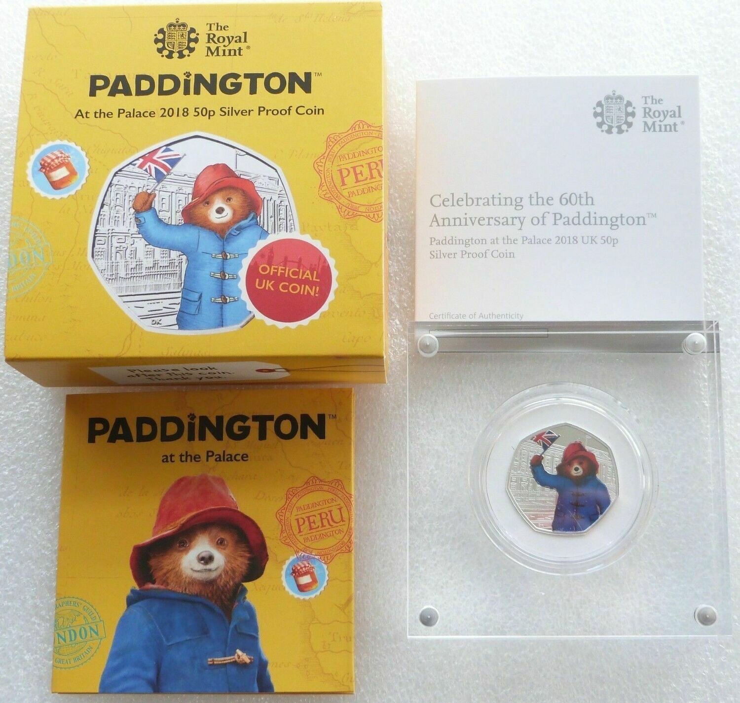 2018年 駅にいるパディントン イギリス シルバープルーフ オリジナルBOX 2018年 駅にいるパディントン イギリス シルバープルーフ オリジナル