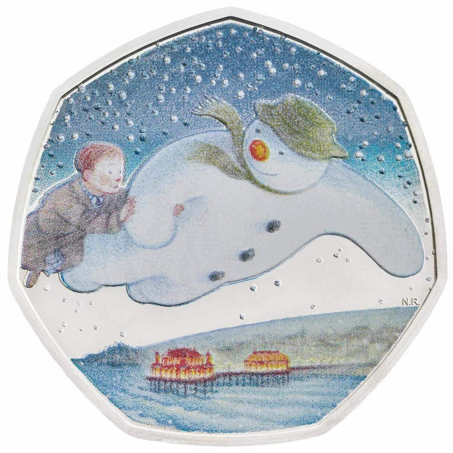 2018 The Snowman 40th Anniversary 50p Silver Proof Coin Box Coa