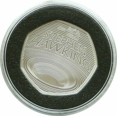 2019 Stephen Hawking 50p Silver Proof Coin Box Coa