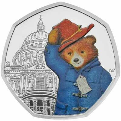 2019 Paddington at St Pauls Cathedral 50p Silver Proof Coin Box Coa