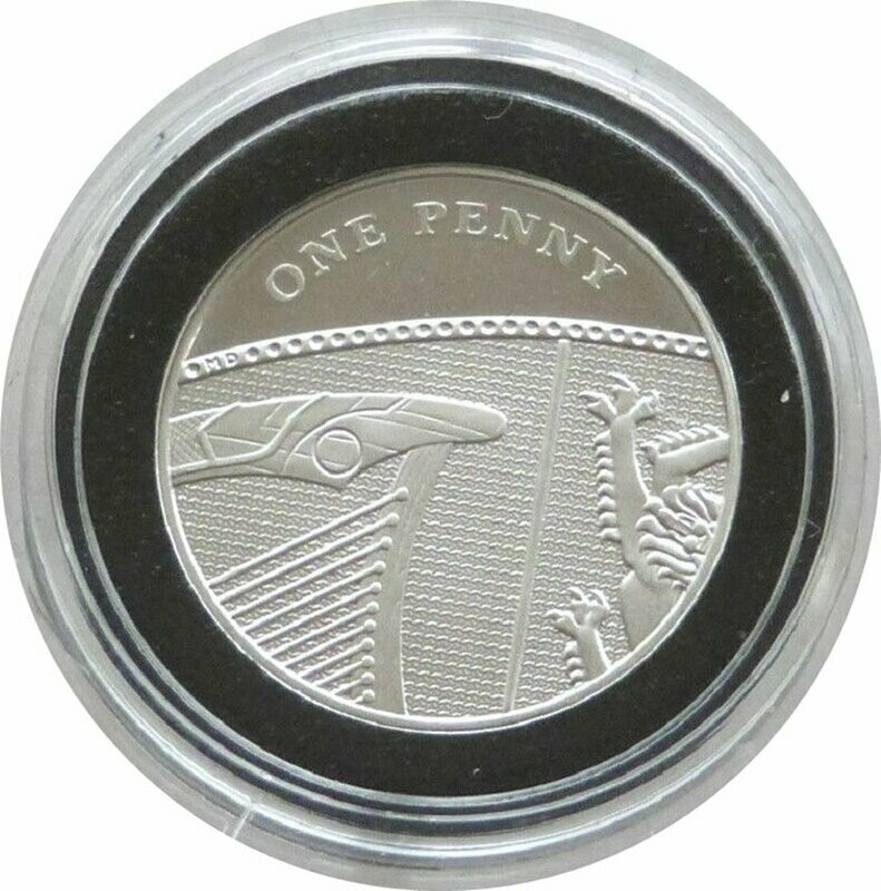 2009 Royal Shield of Arms 1p Silver Proof Coin