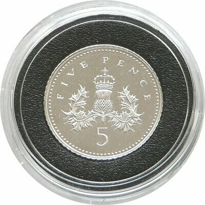 2006 Crowned Scottish Thistle 5p Silver Proof Coin