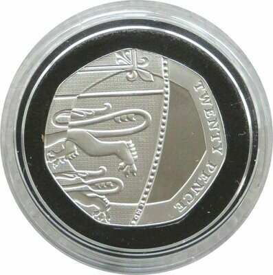 2011 Royal Shield of Arms 20p Silver Proof Coin
