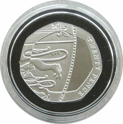 2009 Royal Shield of Arms 20p Silver Proof Coin