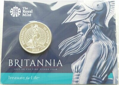 2015 Britannia £50 Silver 1oz Coin Mint Pack Sealed Jody Clark