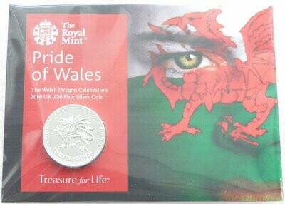 2016 Pride of Wales Welsh Dragon £20 Silver Coin Mint Pack Sealed