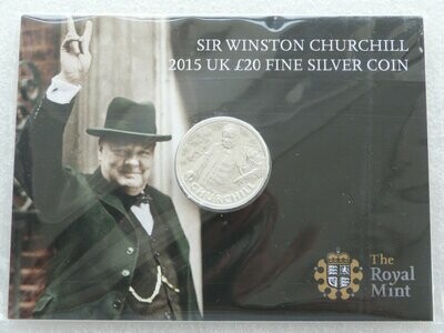 2015 Winston Churchill £20 Silver Coin Mint Pack Sealed