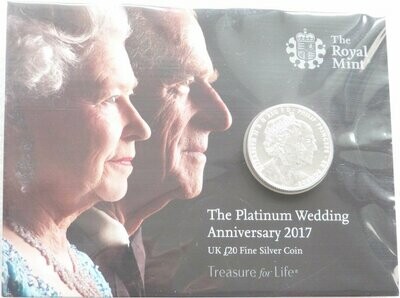 2017 Platinum Wedding £20 Silver Coin Mint Pack Sealed