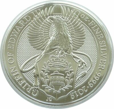 2018 Queens Beasts Griffin of Edward III £10 Silver 10oz Coin