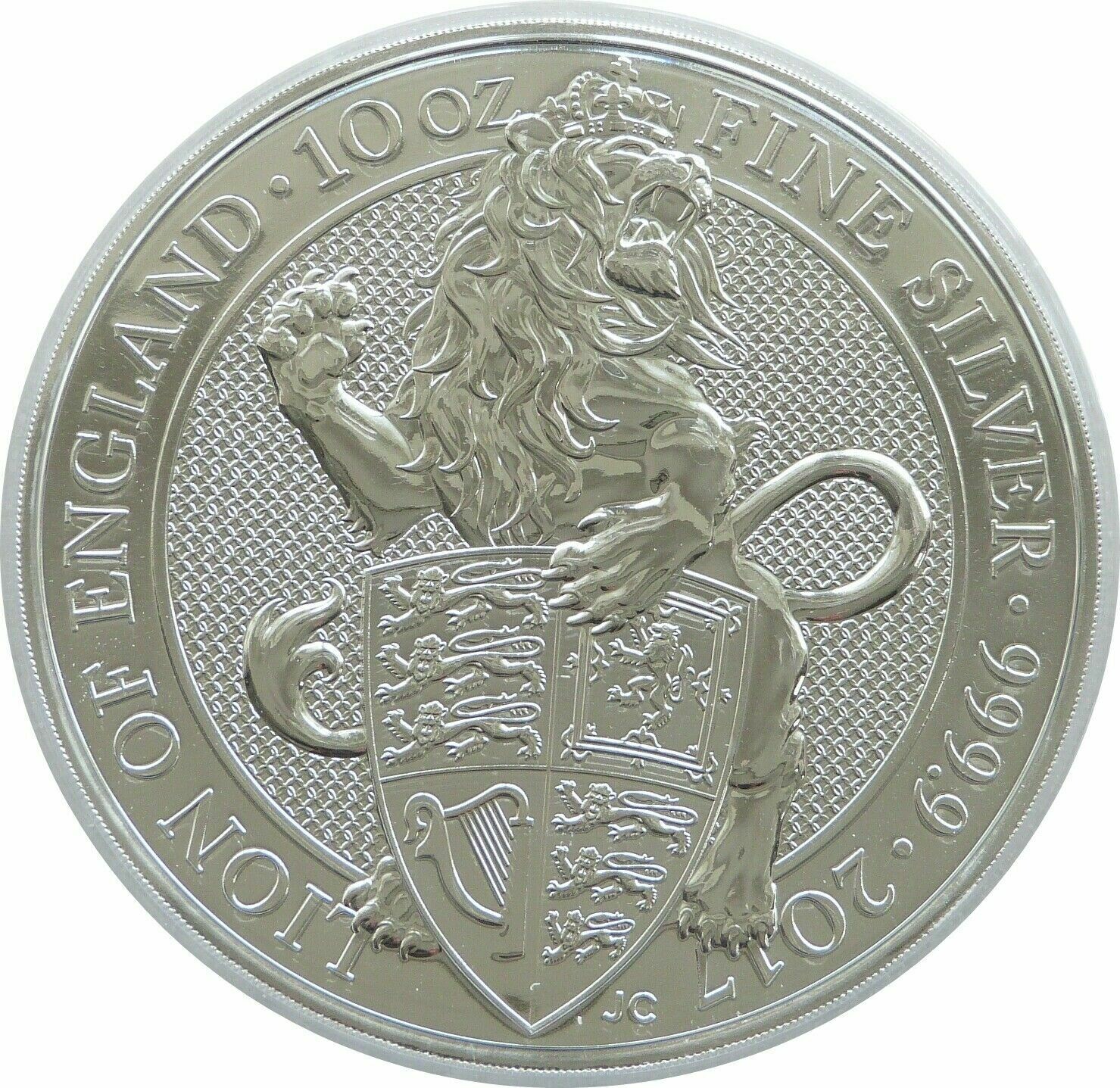 2017 Queens Beasts Lion of England £10 Silver 10oz Coin