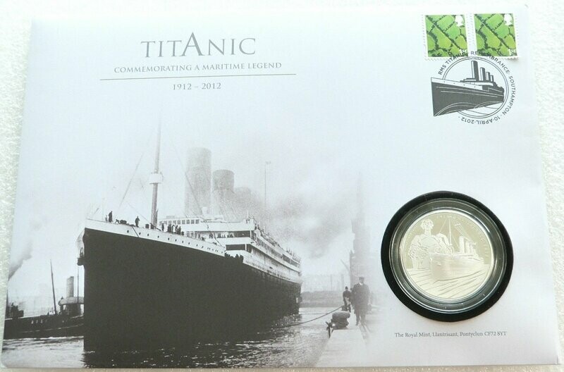 2012 Alderney Titanic £5 Silver Proof Coin First Day Cover