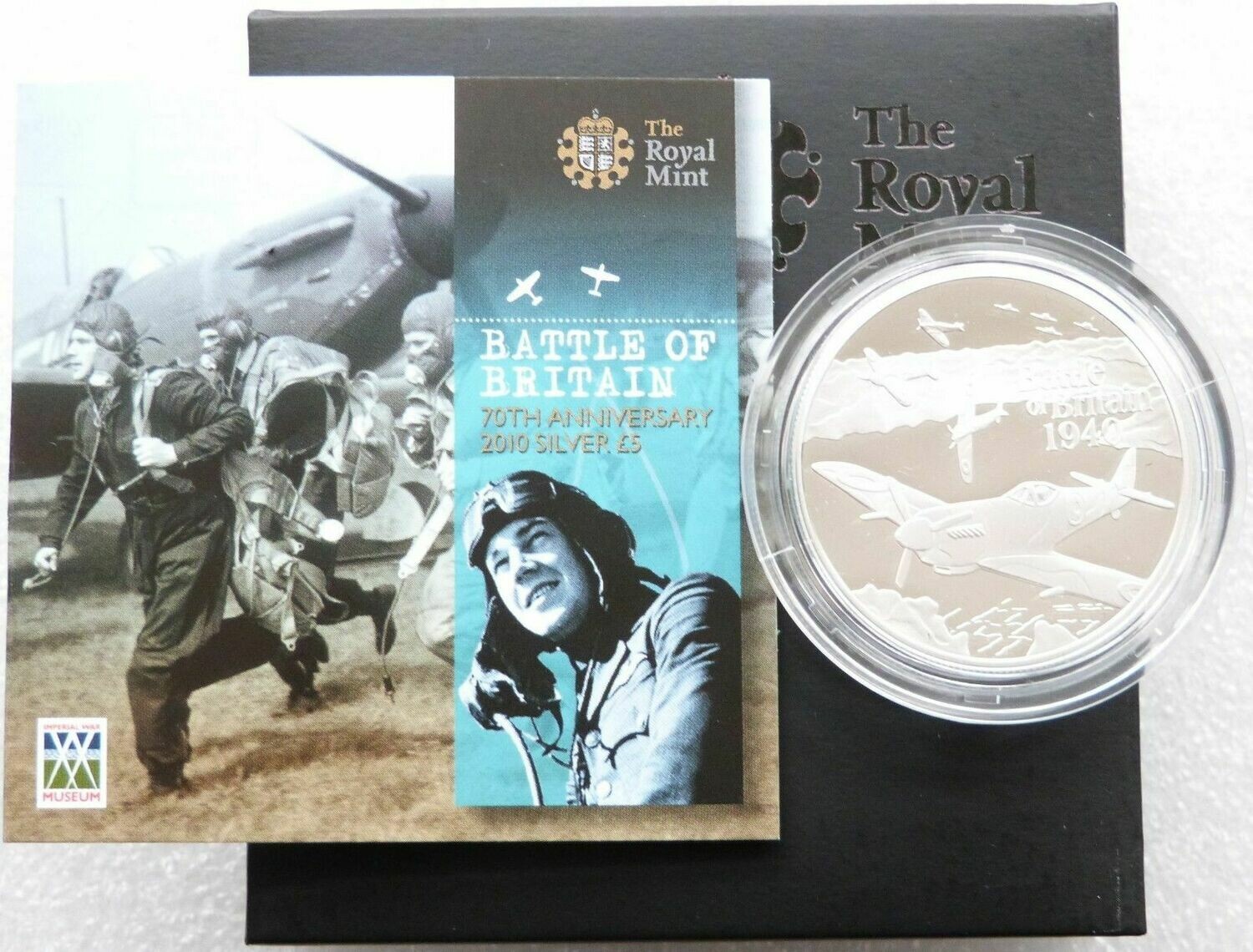 2010 Alderney Battle of Britain £5 Silver Proof Coin Box Coa