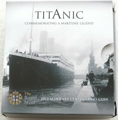 2012 Alderney Titanic £5 Silver Proof Coin Box Coa