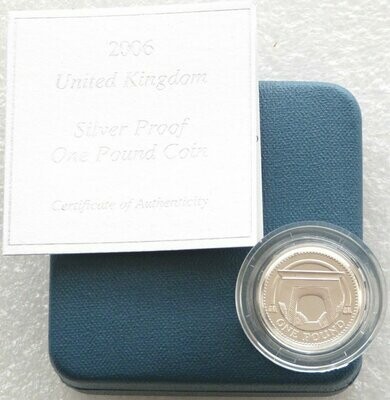 2006 Egyptian Arch Bridge £1 Silver Proof Coin Box Coa