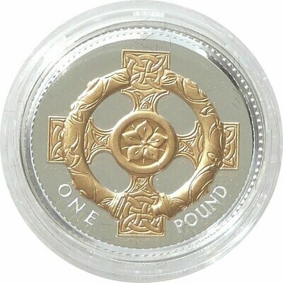 2008 Irish Celtic Cross £1 Silver Gold Proof Coin