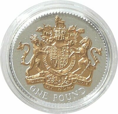 2008 Royal Arms £1 Silver Gold Proof Coin