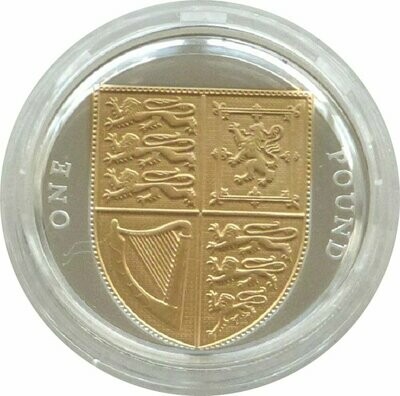 2012 Royal Shield of Arms £1 Silver Gold Proof Coin