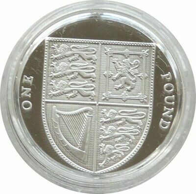 2013 Royal Shield of Arms £1 Silver Proof Coin