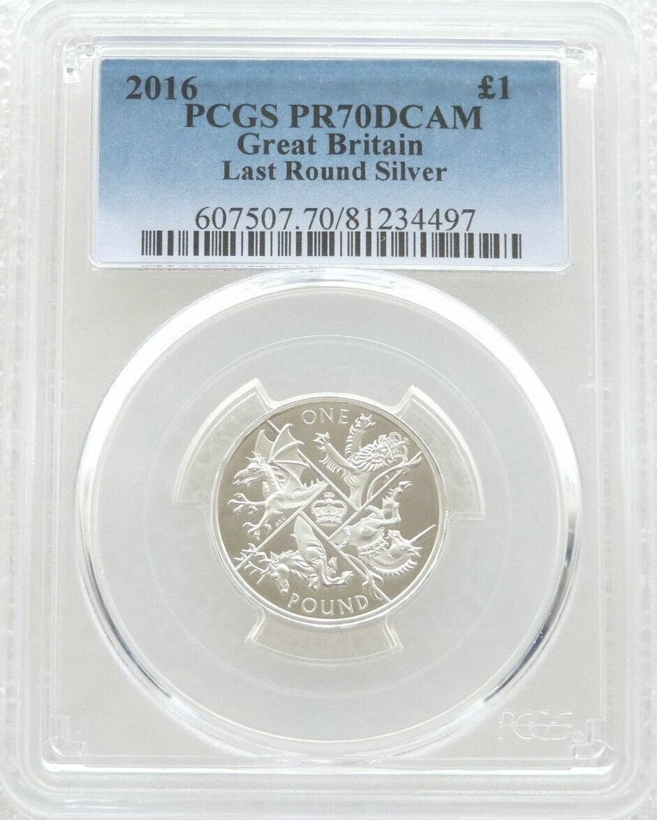 2016 Last Round Pound £1 Silver Proof Coin PCGS PR70 DCAM