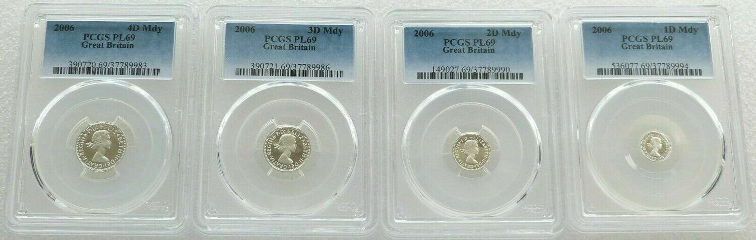 2006 Guilford Cathedral Elizabeth II Maundy Silver 4 Coin Set PCGS PL69