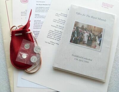 2006 Guilford Cathedral Elizabeth II Maundy Silver 4 Coin Set with Full Paperwork DVD