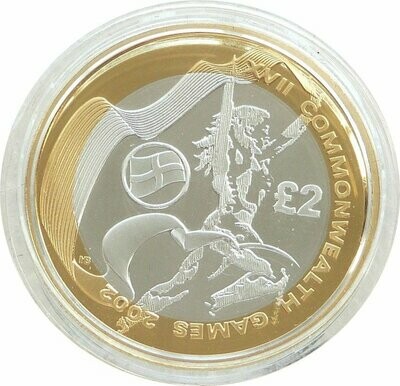 2002 Commonwealth Games England £2 Silver Proof Coin