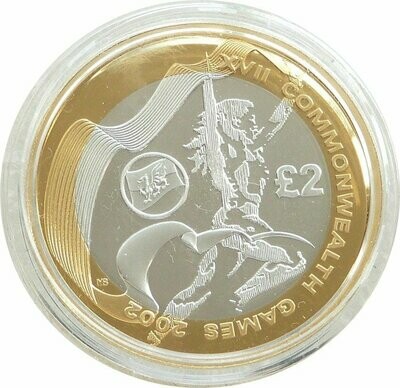 2002 Commonwealth Games Wales £2 Silver Proof Coin