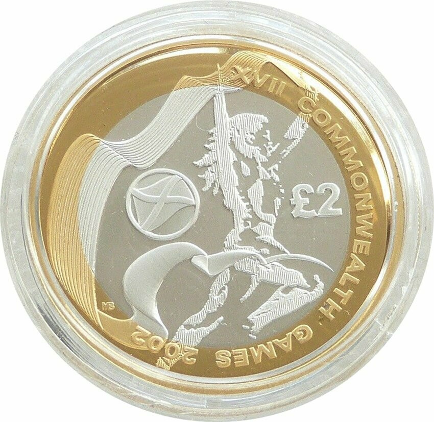 2002 Commonwealth Games Scotland £2 Silver Proof Coin