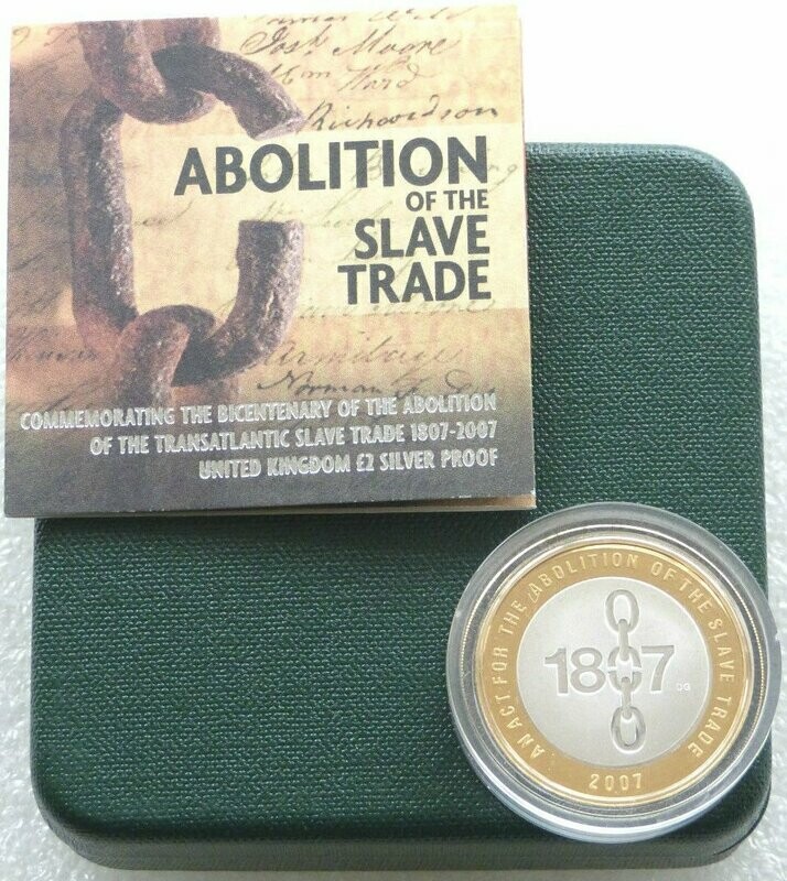 2007 Abolition of the Slave Trade £2 Silver Proof Coin Box Coa