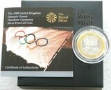 2008 London Olympic Games Handover £2 Silver Proof Coin Box Coa