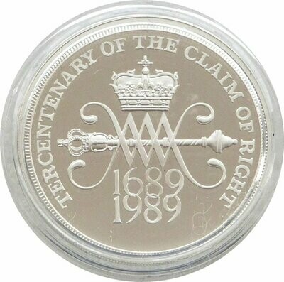 1989 Scottish Claim of Right £2 Silver Proof Coin