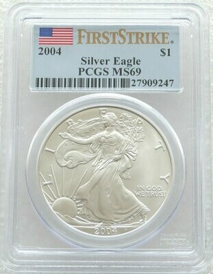 2004 American Eagle $1 Silver 1oz Coin PCGS MS69 First Strike