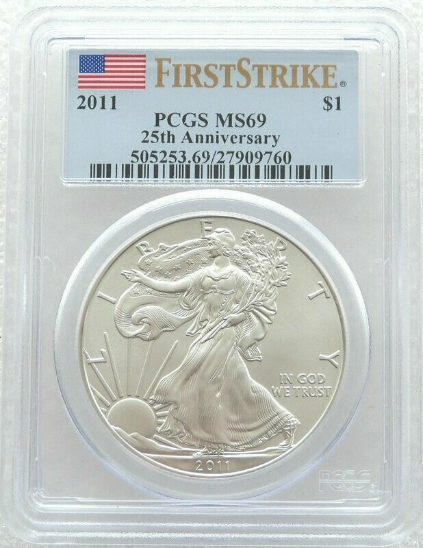 2011 American Eagle $1 Silver 1oz Coin PCGS MS69 First Strike