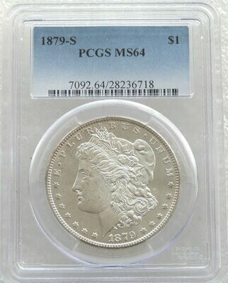 1879-S American Morgan $1 Silver Coin PCGS MS64 San Francisco