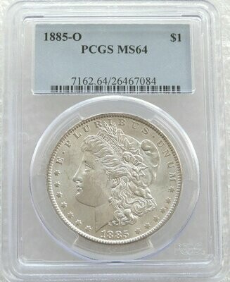 1885-O American Morgan $1 Silver Coin PCGS MS64 New Orleans