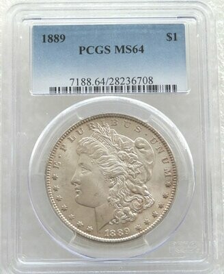 1889 American Morgan $1 Silver Coin PCGS MS64 Philadelphia