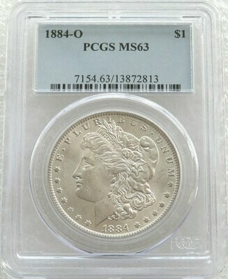 1884-O American Morgan $1 Silver Coin PCGS MS63 New Orleans