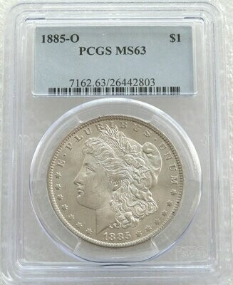 1885-O American Morgan $1 Silver Coin PCGS MS63 New Orleans