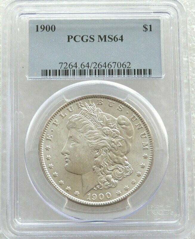 1900 American Morgan $1 Silver Coin PCGS MS64 Philadelphia