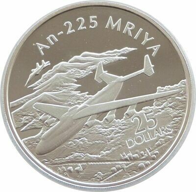2003 Solomon Islands History Powered Flight Antonov Mriya $25 Silver Proof 1oz Coin