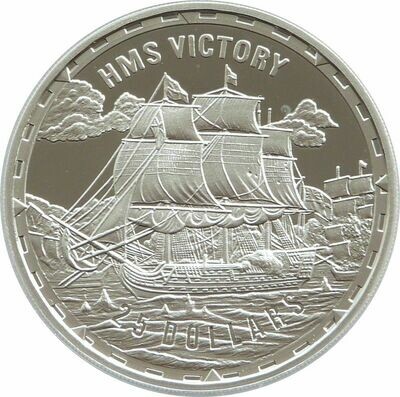 2005 Solomon Islands Legendary Fighting Ships HMS Victory $25 Silver Proof 1oz Coin