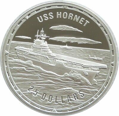 2006 Solomon Islands Legendary Fighting Ships USS Hornet $25 Silver Proof 1oz Coin