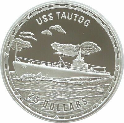2007 Solomon Islands Legendary Fighting Ships USS Tautog $25 Silver Proof 1oz Coin