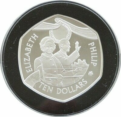 2007 Solomon Islands Diamond Wedding $10 Silver Proof Coin