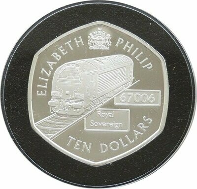 2007 Solomon Islands Diamond Wedding Royal Sovereign $10 Silver Proof Coin