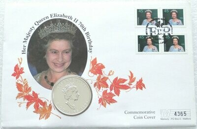 1996 Canada Maple Leaf $5 Silver 1oz Coin First Day Cover