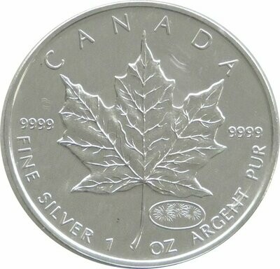 1999 - 2000 Canada Maple Leaf Millennium Fireworks Privy $5 Silver 1oz Coin Sealed