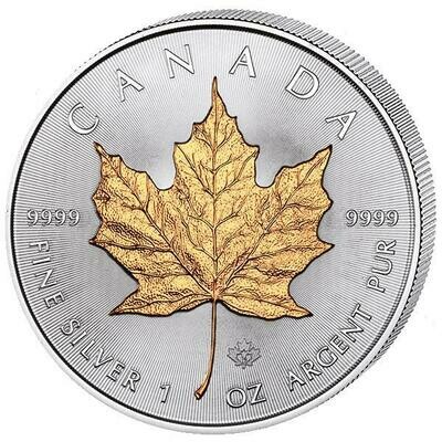 2014 Canada Maple Leaf Privy $5 Silver Rose Gold 1oz Coin